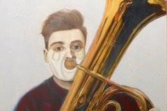 Man playing the Euphonia