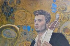Man with his viola da gamba